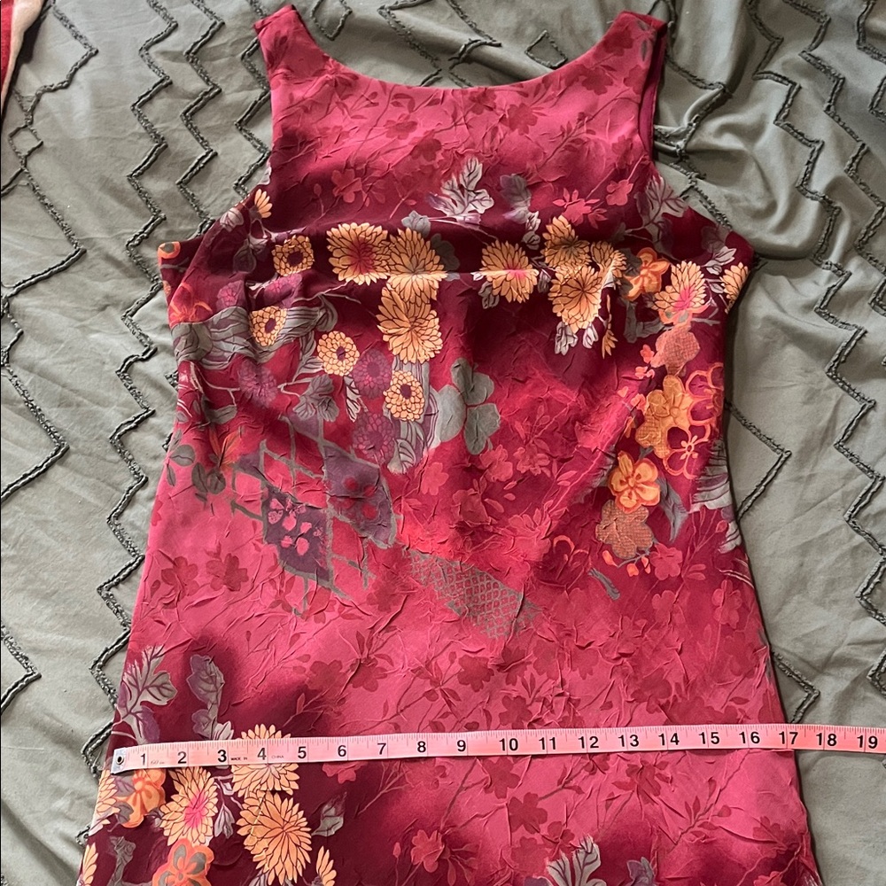 Vintage 90s Burgundy Floral Dress – Rachel Green Inspired - Picture 8 of 8